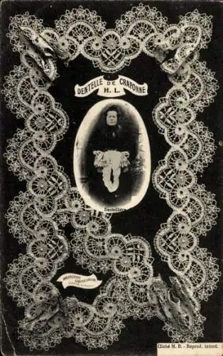 Ak Französische Tracht, Klöppelwerk, Craponne, Klöpplerin