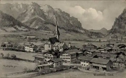 Ak Walchsee in Tirol, Gesamtansicht