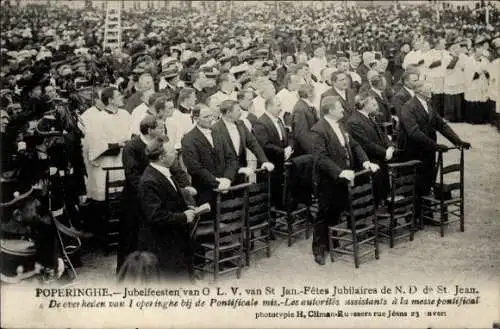 Ak Poperinghe Poperinge Westflandern, Jubelfeesten van O L. V. van St. Jan, Pontificale mis