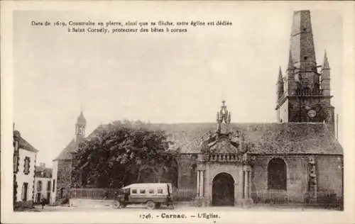 Ak Carnac Morbihan, Kirche