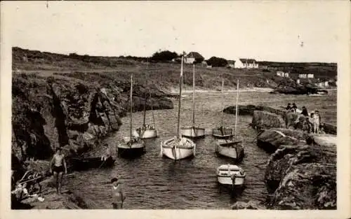 Ak Saint Gildas de Rhuys Morbihan, der kleine Hafen