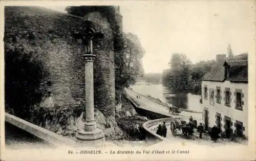 Ak Josselin Morbihan, Der Abstieg des Val d’Oust und des Kanals