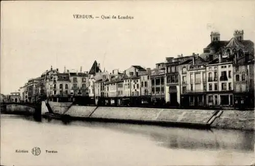 Ak Verdun Meuse, Quai de Londres