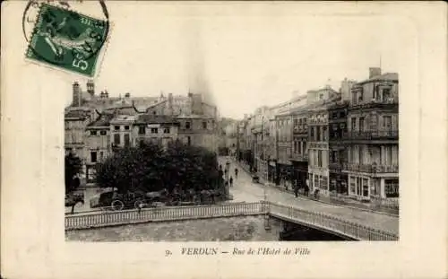 Passepartout Ak Verdun Meuse, rue de l’Hotel de Ville