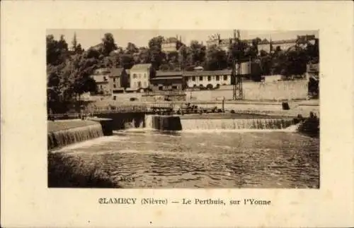 Passepartout Ak Clamecy Nièvre, le Perthuis, an der Yonne