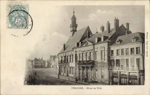 Ak Péronne Somme, Rathaus