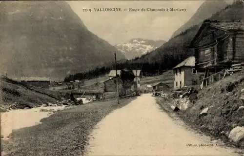 Ak Vallorcine Haute Savoie, Route de Chamonix a Martigny