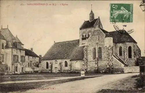 Ak Sablonnières Seine et Marne, Kirche