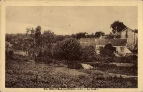 Ak Soignolles en Brie Seine et Marne, Moulin