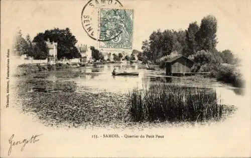 Ak Samois sur Seine Seine et Marne, Quartier du Petit Pont