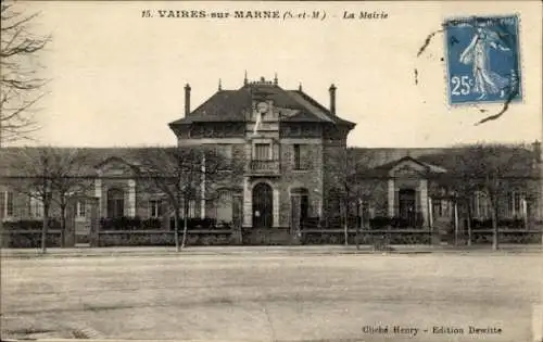 Ak Vaires Seine et Marne, Mairie