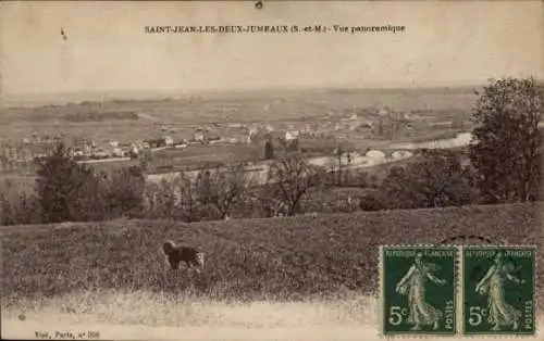 Ak Saint Jean les Deux Jumeaux Seine et Marne, Panorama