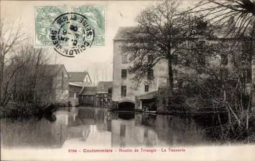 Ak Coulommiers Seine et Marne, Moulin de Triangle, La Tannerie