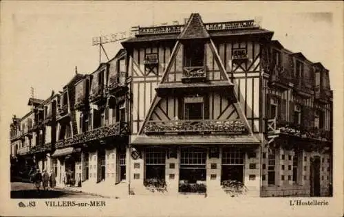 Ak Villers sur Mer Calvados, l'Hostellerie