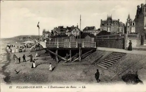 Ak Villers sur Mer Calvados, L'Etablissement des Bains