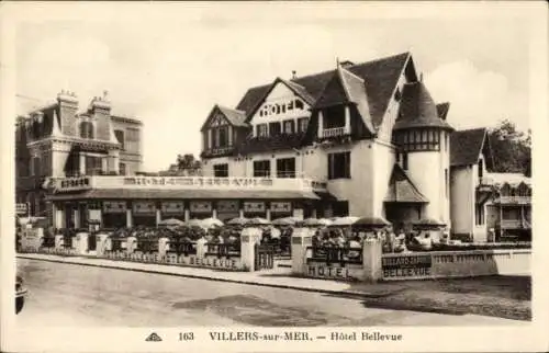 Ak Villers sur Mer Calvados, Hôtel Bellevue