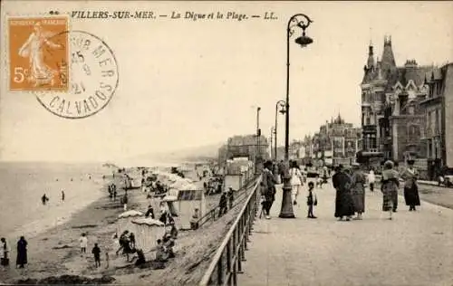 Ak Villers sur Mer Calvados, Digue, Plage