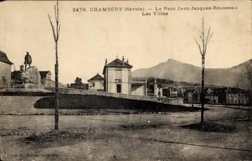 Ak Chambery Savoie, Le Parc Jean-Jacques-Rousseau, Les Villas