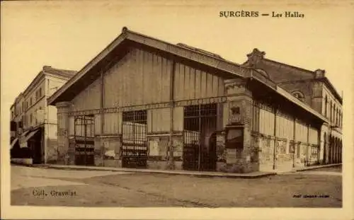 Ak Surgères Charente Maritime, Halles