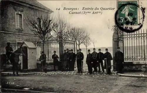 Ak Bourges Cher, Entree du Quartier Carnot