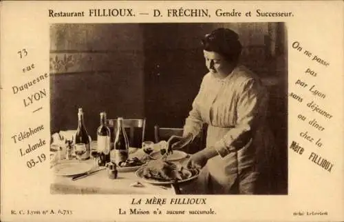 Ak Lyon Rhône, Restaurant Fillioux, Mère Fillioux