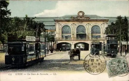 Ak Lyon Rhône, Bahnhof Perrache