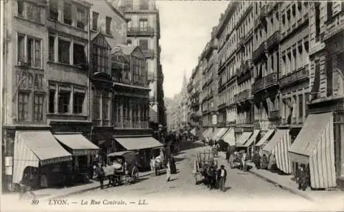 Ak Lyon Rhône, Rue Centrale