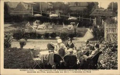 Ak Mesnil Val Seine Maritime, Jardin de l'Hostellerie de la vieille ferme