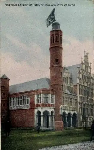 Ak Brüssel Belgien, Ausstellung 1910, Pavillon der Stadt Gent