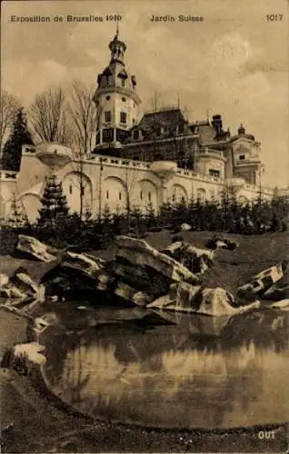 Ak Brüssel Brüssel, Ausstellung 1910, Schweizergarten