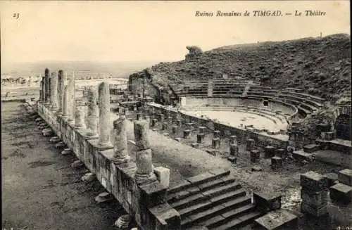 Ak Timgad Algerien, Römische Ruinen, Theater