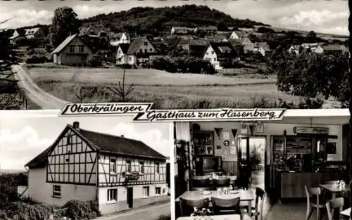 Ak Oberkrälingen Berg bei Ahrweiler Rheinland Pfalz, Gesamtansicht, Gasthaus zum Hasenberg