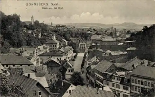 Ak Sonneberg in Thüringen, Blick von der Dreh