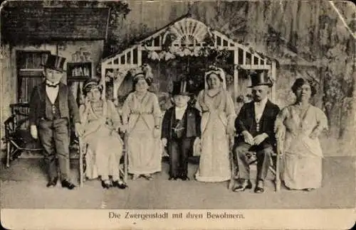 Ak Die Zwergenstadt mit ihren Bewohnern, Liliputaner