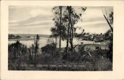 Ak Tasmanien Australien, Ein hübscher Ort Ulverstone Wharf, Meer