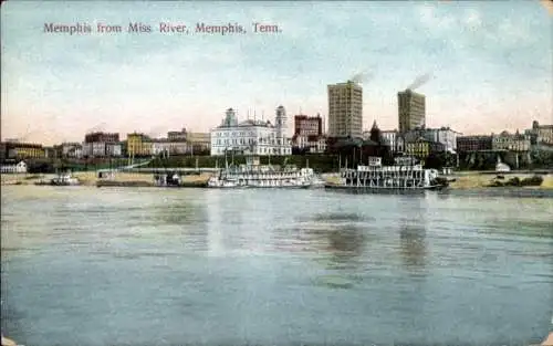 Ak Memphis Tennessee USA, Blick vom Miss. River