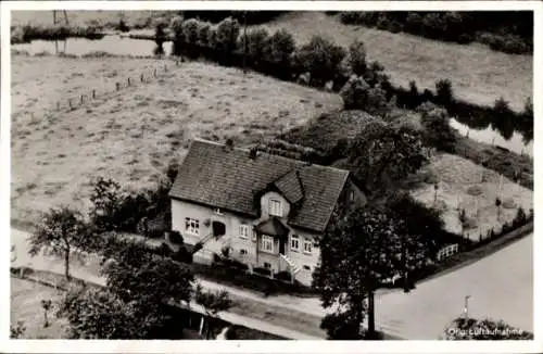 Ak Exter Vlotho an der Weser, Luftaufnahme, Gebäude