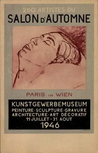 Künstler Ak Paris in Wien, Erste Ausstellung des Pariser Herbstsalons 1946