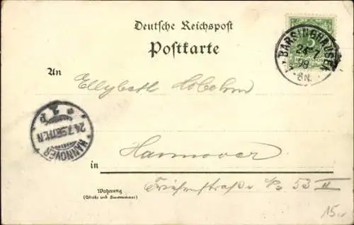 Litho Barsinghausen Deisterwald, Panorama, Deister Hotel- und Logierhaus, Speisesaal