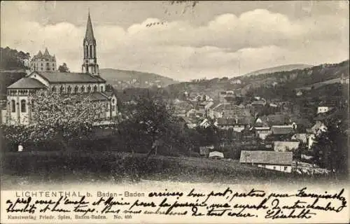 Ak Lichtenthal Lichtental Baden Baden am Schwarzwald, Panorama