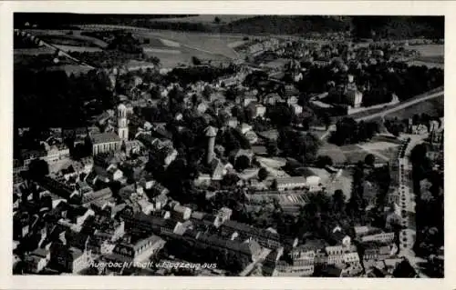 Ak Auerbach im Vogtland, Fliegeraufnahme