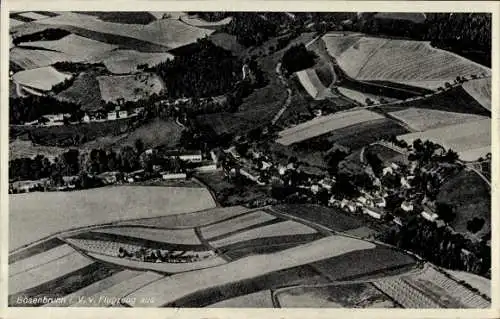 Ak Bösenbrunn Vogtland, Fliegeraufnahme