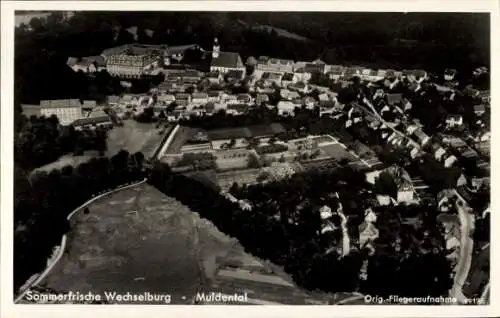 Ak Wechselburg in Sachsen, Fliegeraufnahme