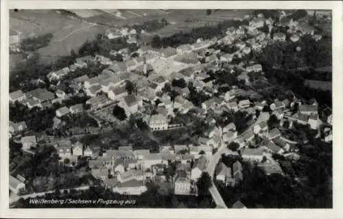 Ak Weißenberg in Sachsen, Fliegeraufnahme