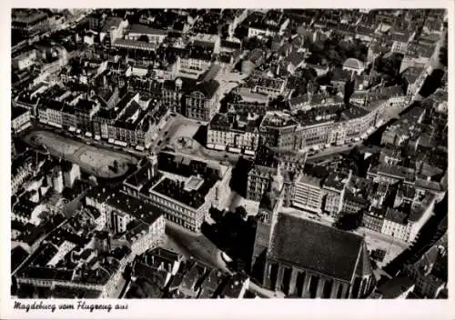 Ak Magdeburg an der Elbe, Fliegeraufnahme, Kirche