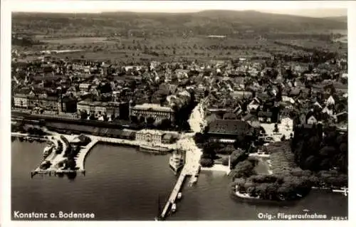 Ak Konstanz am Bodensee, Fliegeraufnahme