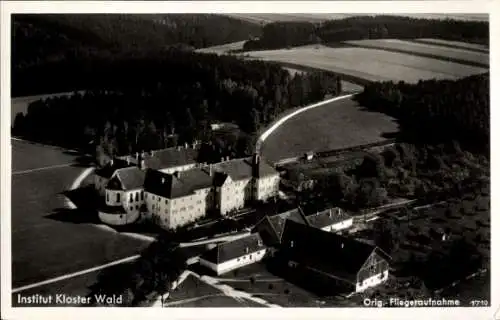 Ak Wald Hohenzollern, Institut Kloster Wald, Fliegeraufnahme