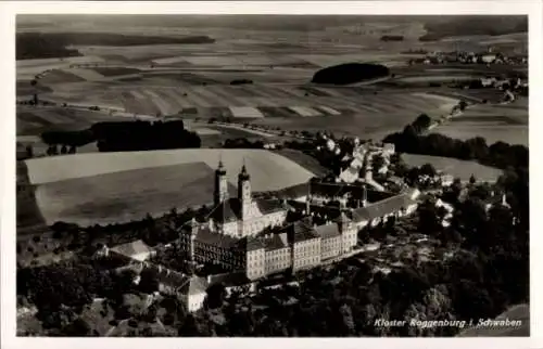 Ak Roggenburg Schwaben Bayern, Fliegeraufnahme, Kloster