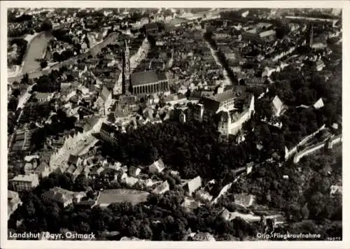 Ak Landshut in Niederbayern, Fliegeraufnahme