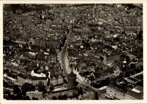 Ak Nürnberg in Mittelfranken, Fliegeraufnahme Altstadt